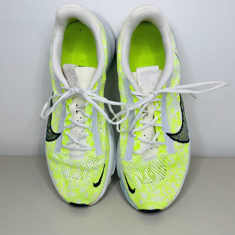 Nike SuperRep Go 3 Flyknit Next Nature in White Volt Women's 10 Cross Training - Picture 4 of 5